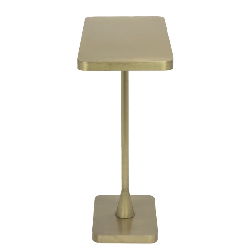 Hild Side Table, Metal with Brass Finish