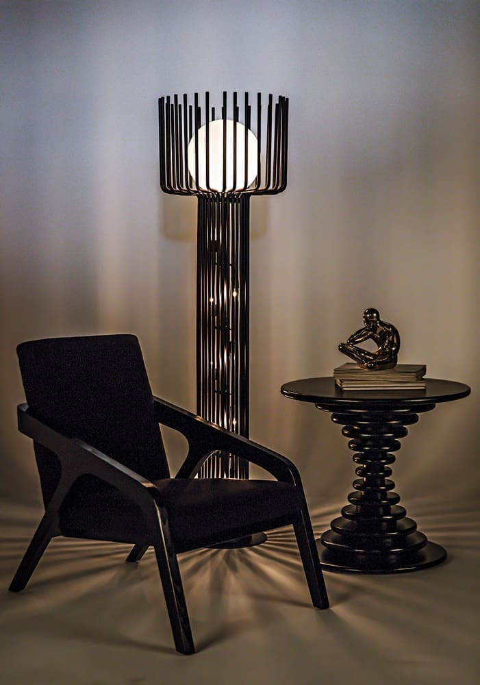 Scheiben Side Table, Hand Rubbed Black