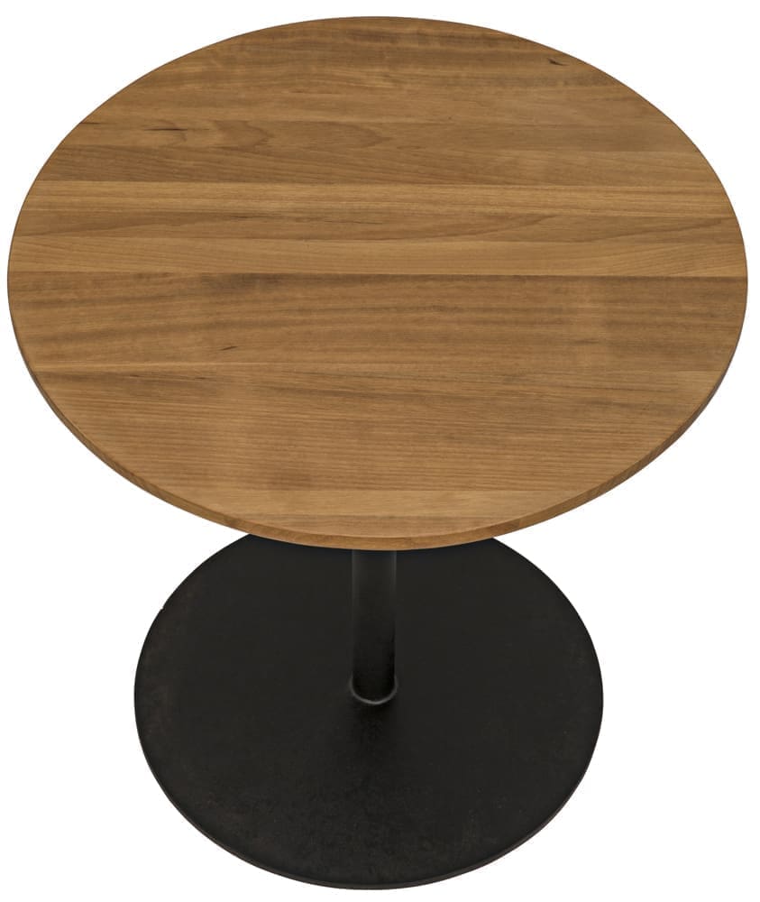 Ford Small Side Table, Gold Teak with Iron Base