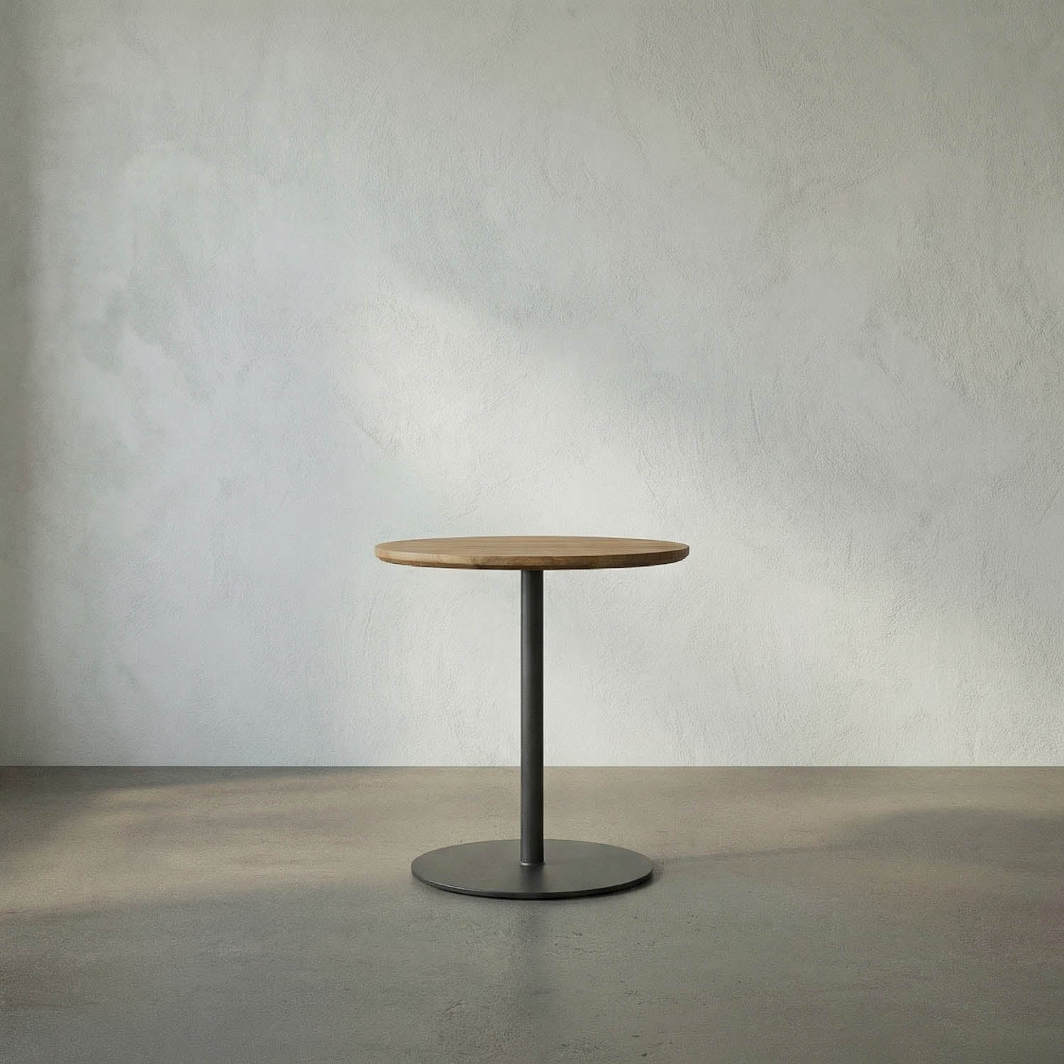 Ford Small Side Table, Gold Teak with Iron Base by Noir