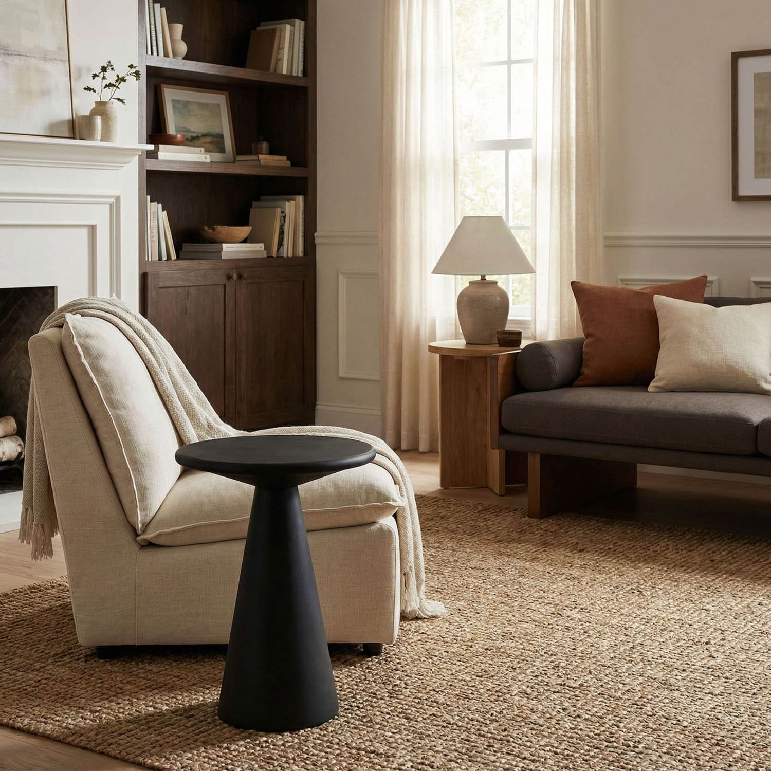 Idiom Side Table, Black Iron