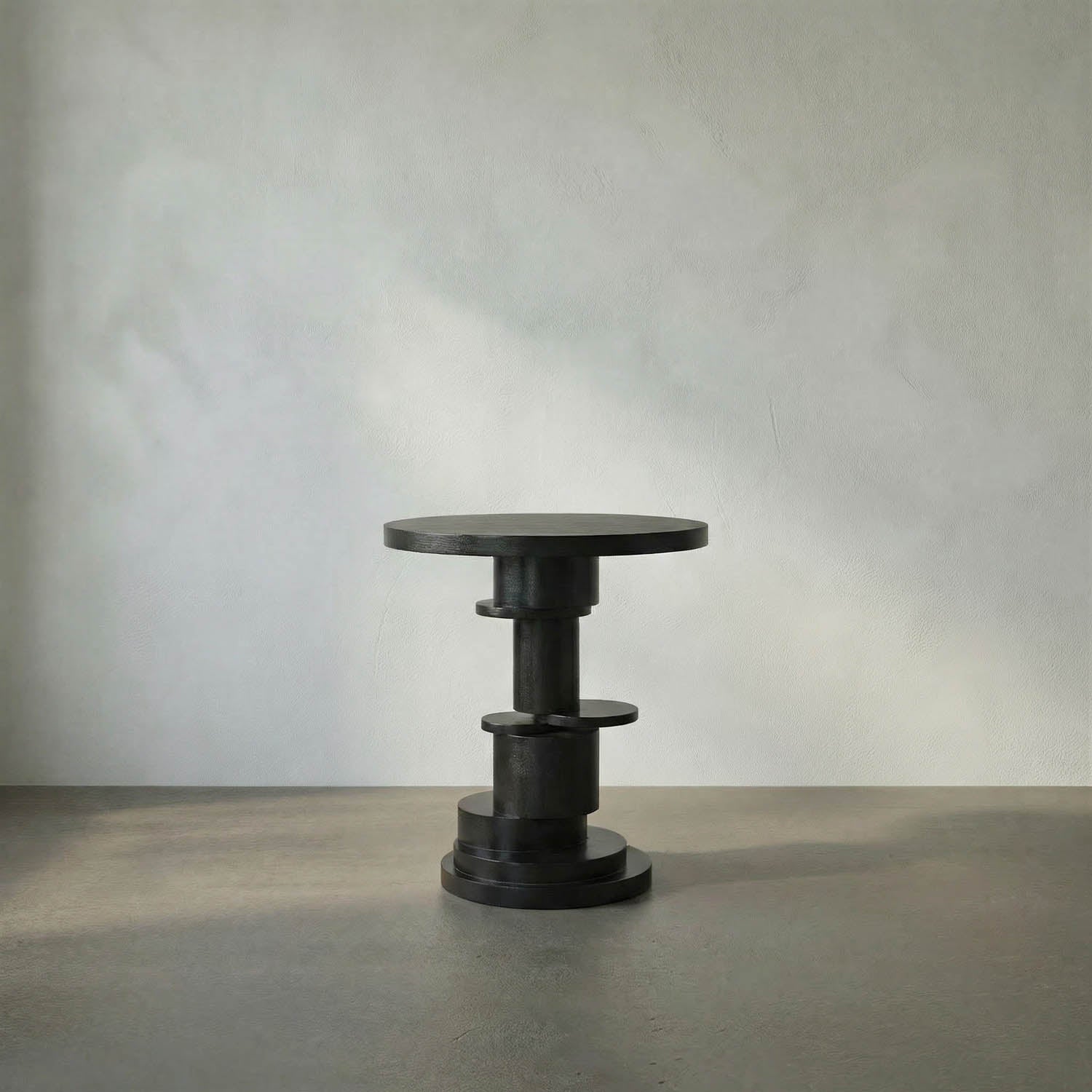 Hugo Side Table, Hand Rubbed Black by Noir