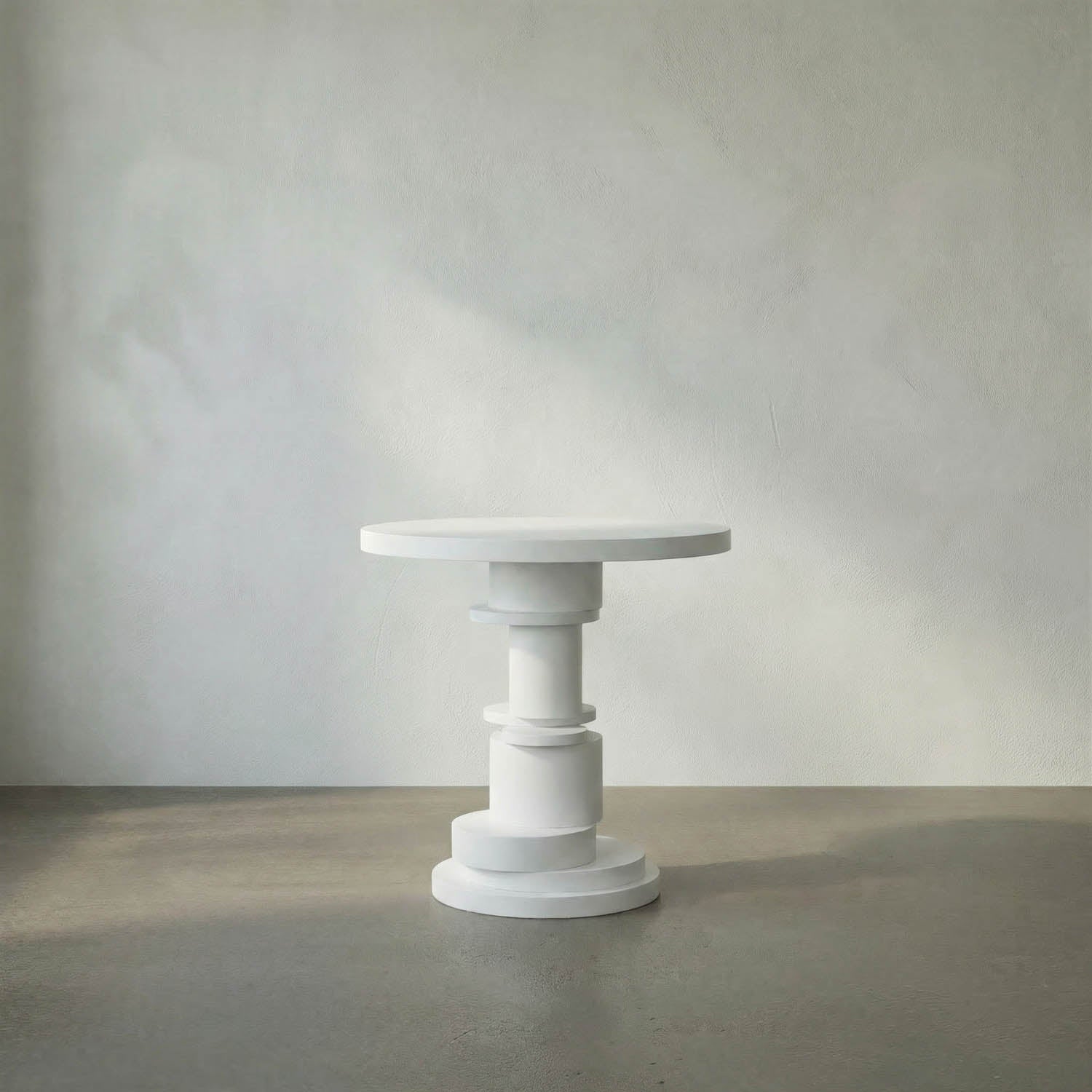 Hugo Side Table, Solid White by Noir