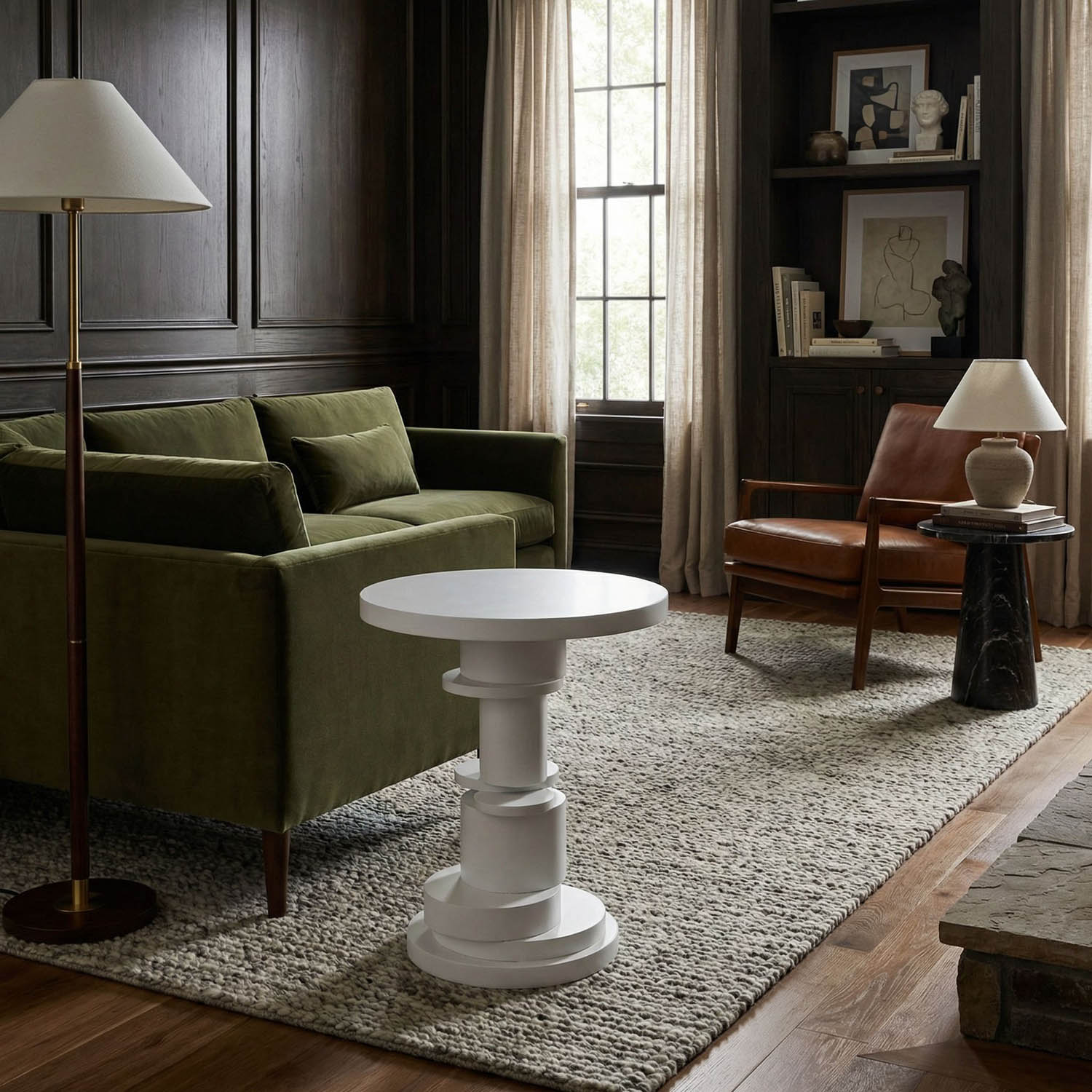 Hugo Side Table, Solid White
