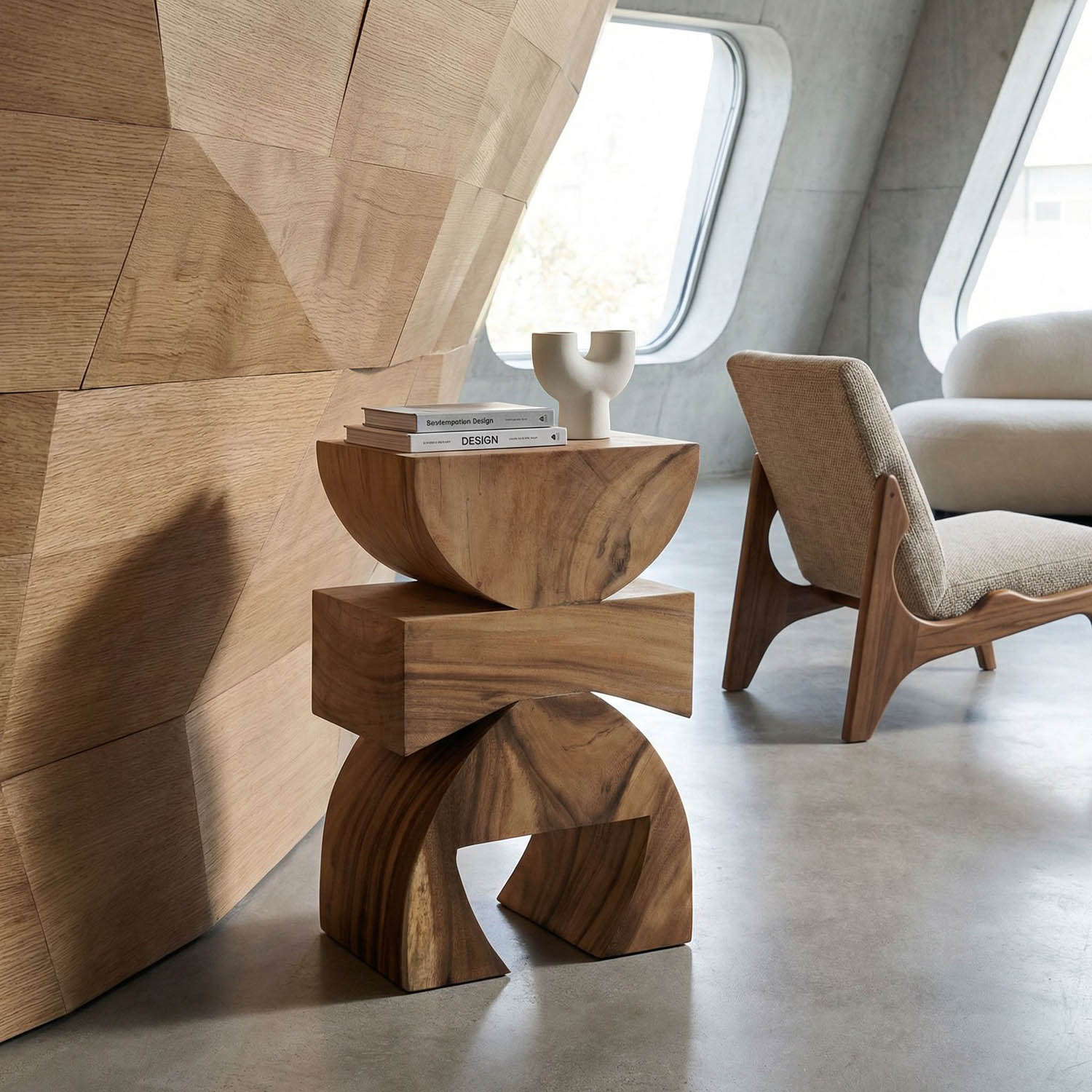 Monteiro Side Table, Stool