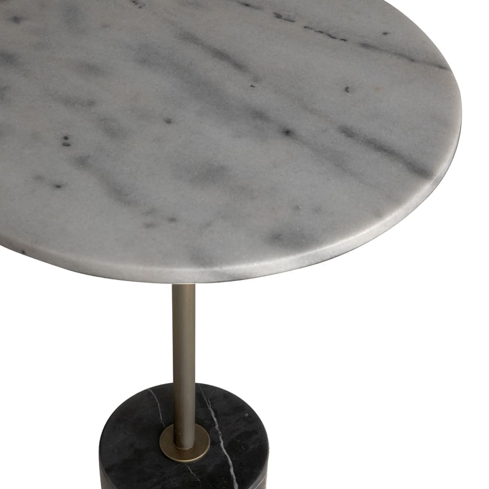 Santosha Side Table with Stone Top
