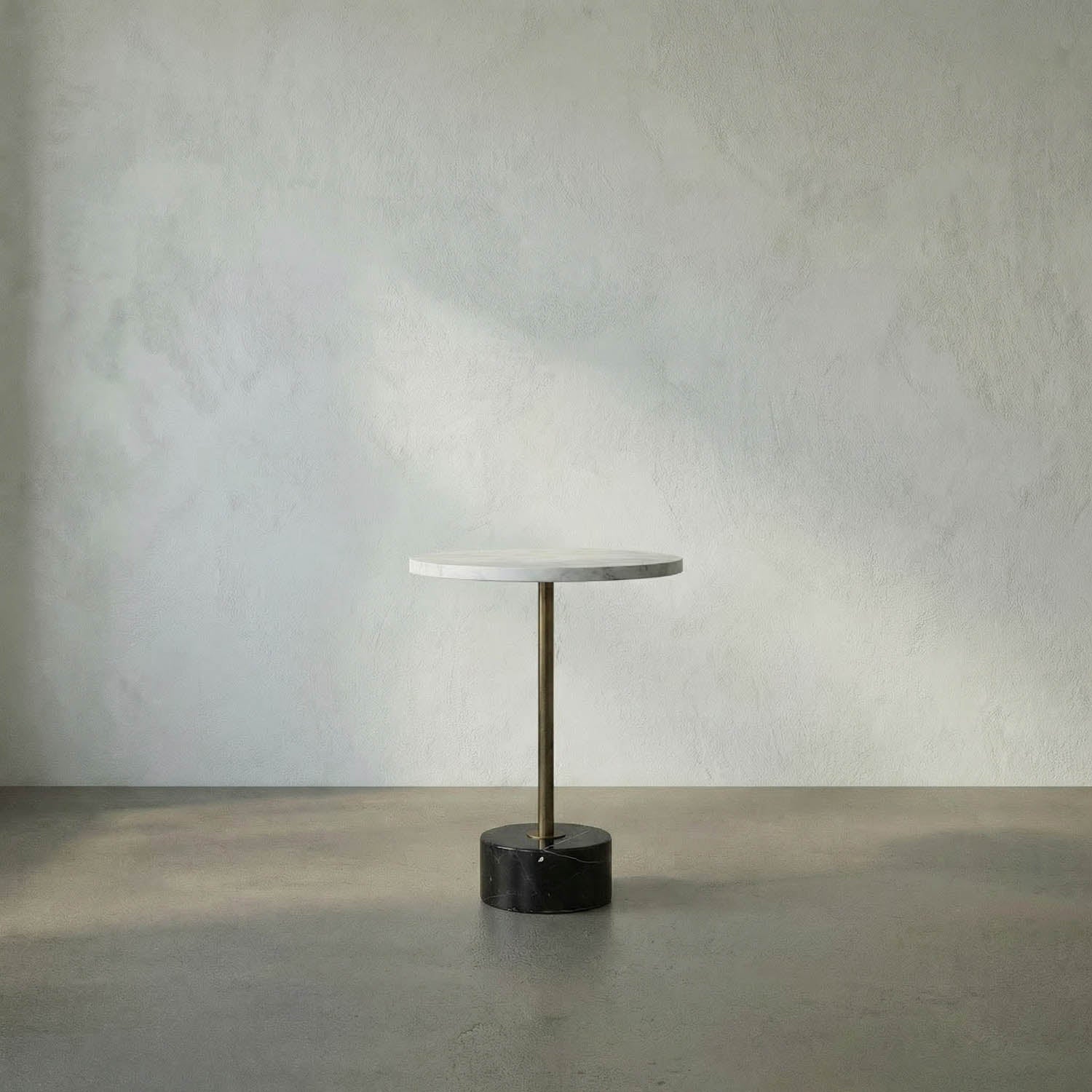 Santosha Side Table with Stone Top by Noir