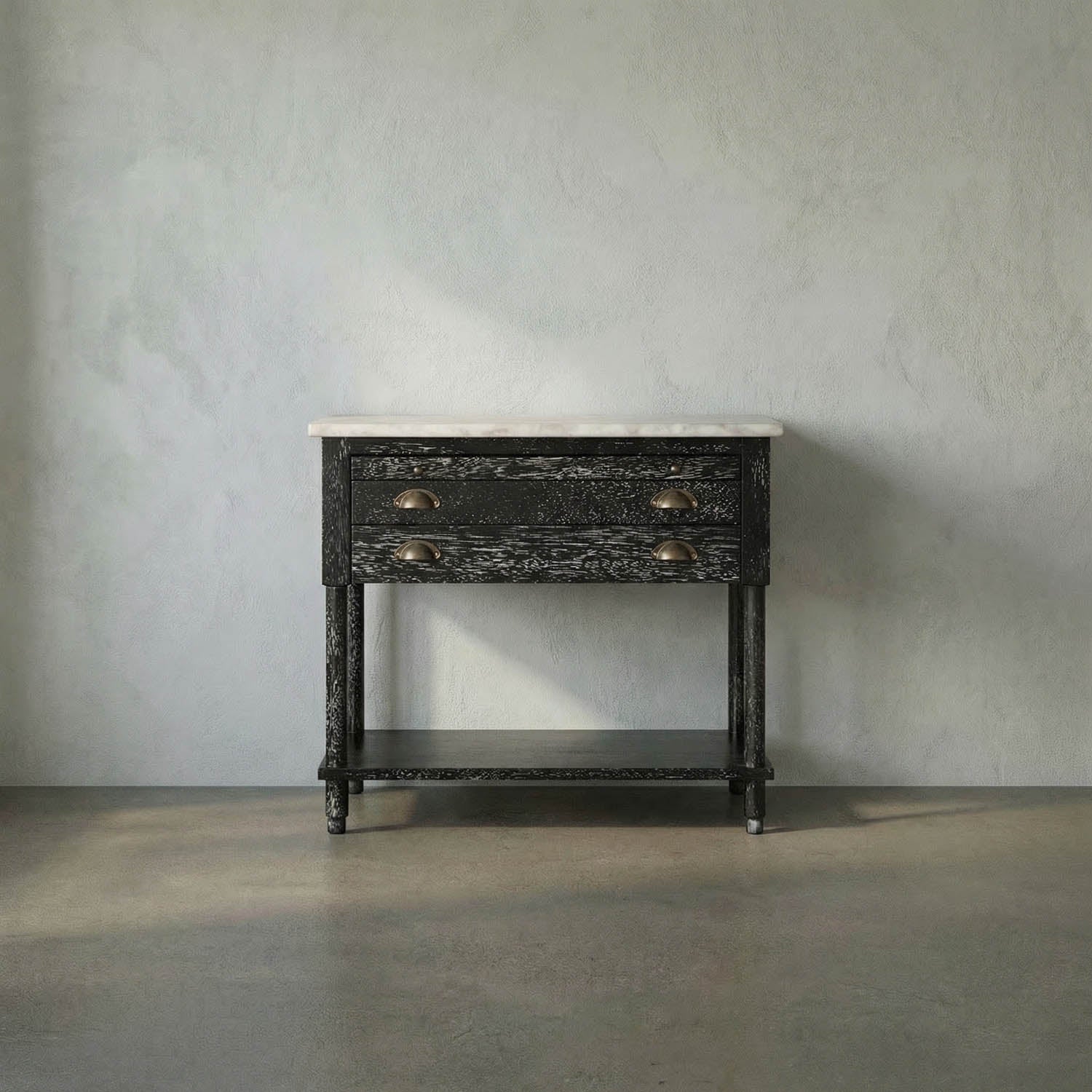 Artemio Side Table with Marble Top by Noir