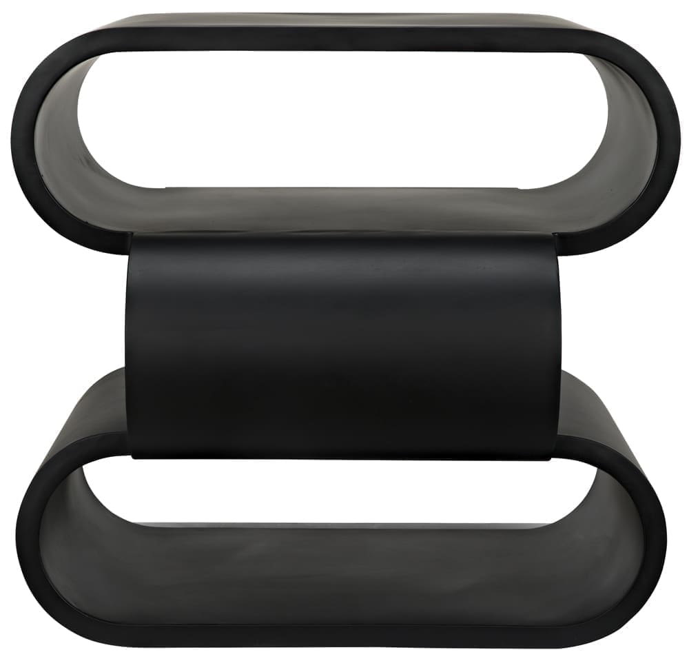 Nada Side Table, Black Iron