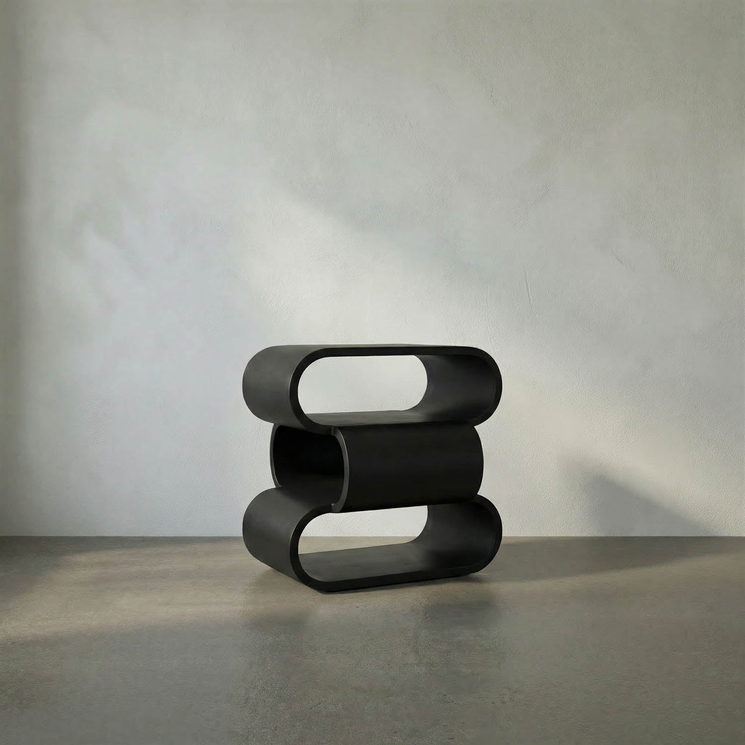 Nada Side Table, Black Iron by Noir