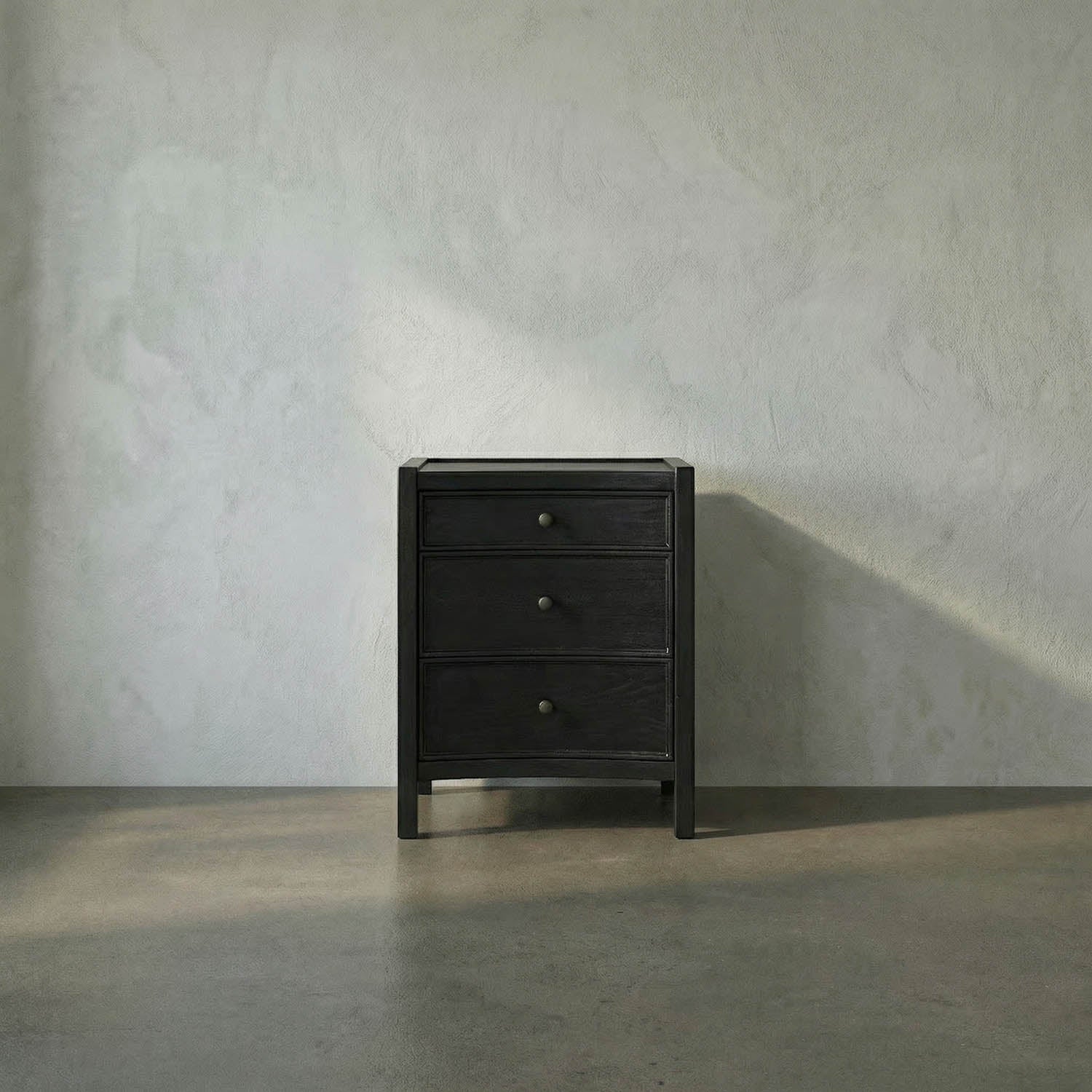 Hampton Night Stand 24″, Hand Rubbed Black by Noir