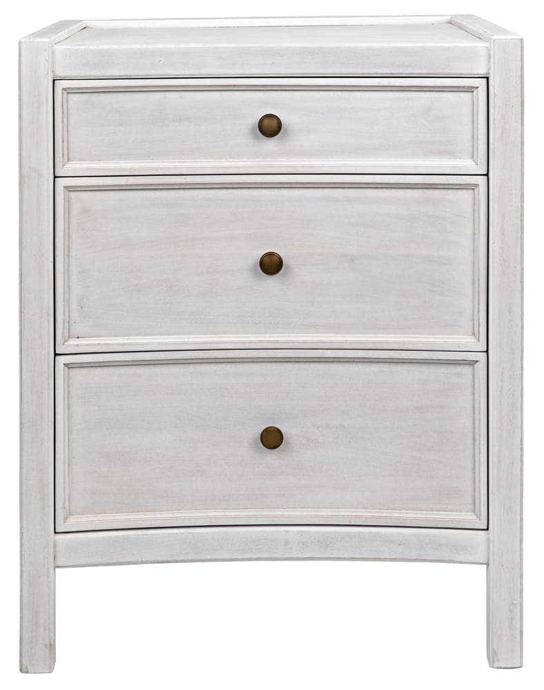 Hampton Night Stand 24″, White Wash