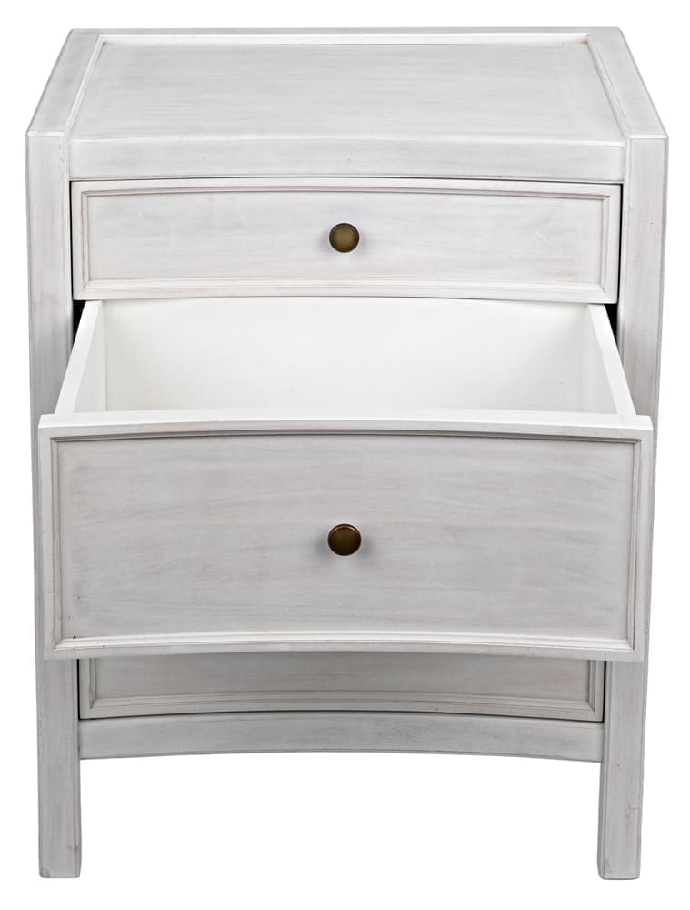 Hampton Night Stand 24″, White Wash