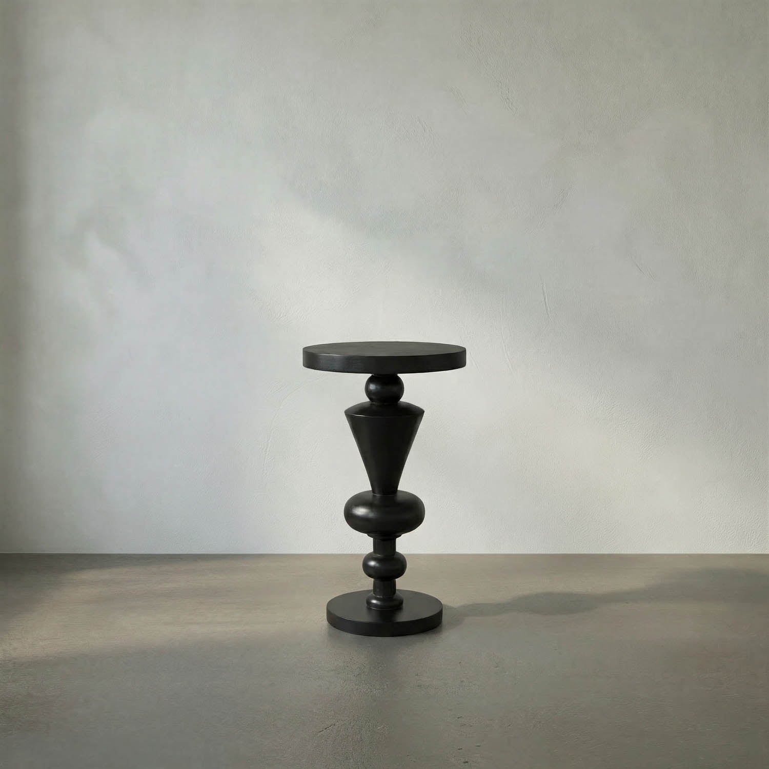 Fenring Side Table, Hand Rubbed Black by Noir