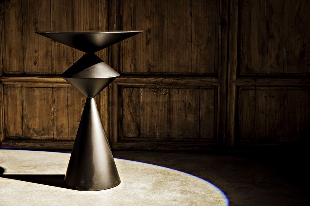 Zasa Side Table, Black Iron