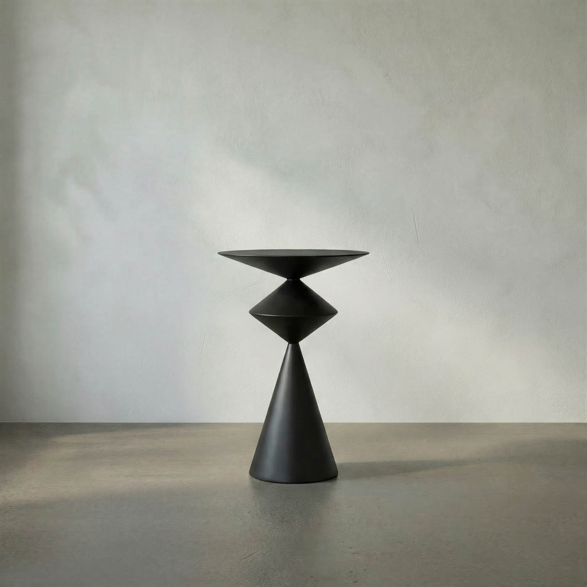 Zasa Side Table, Black Iron by Noir
