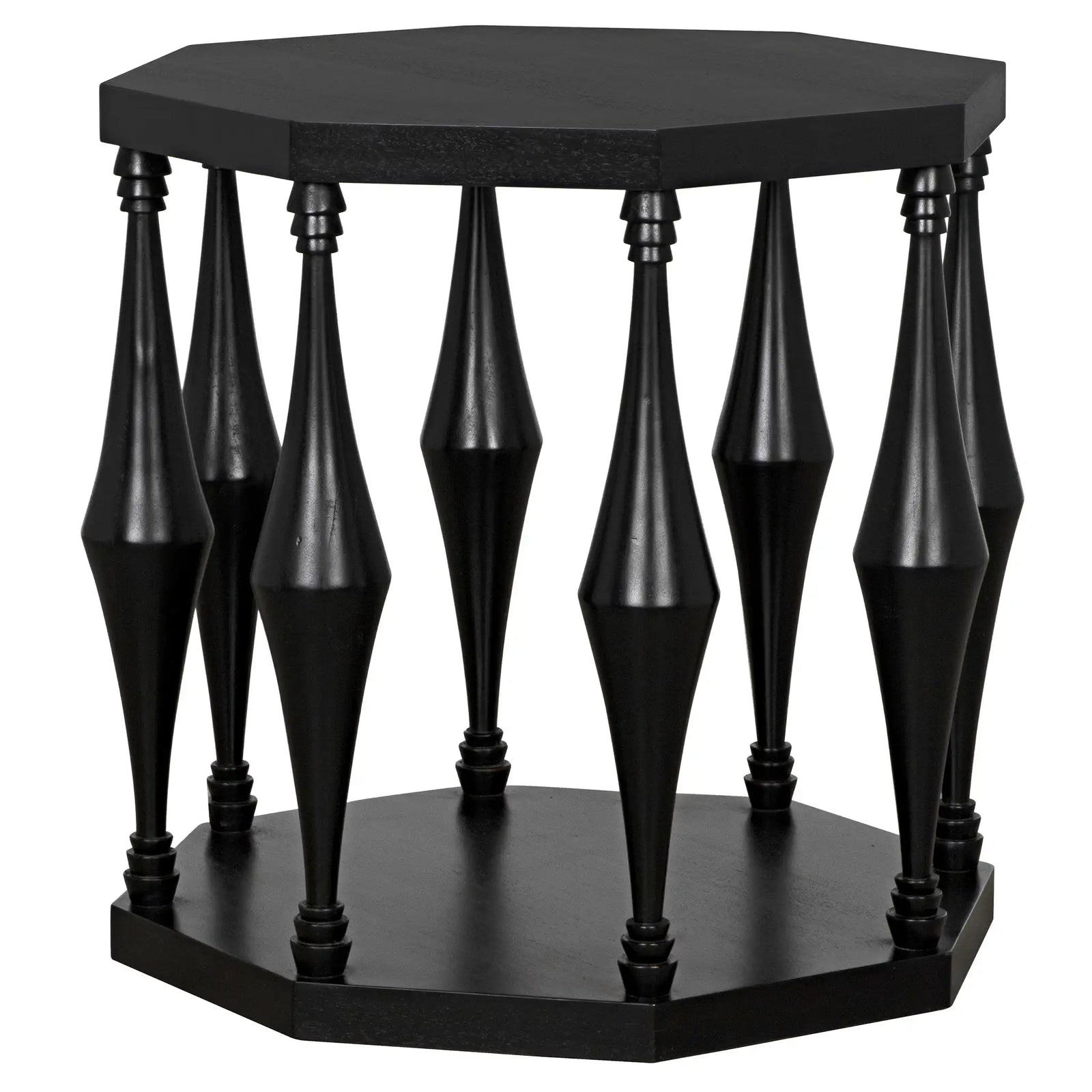 Marceo Side Table, Hand Rubbed Black