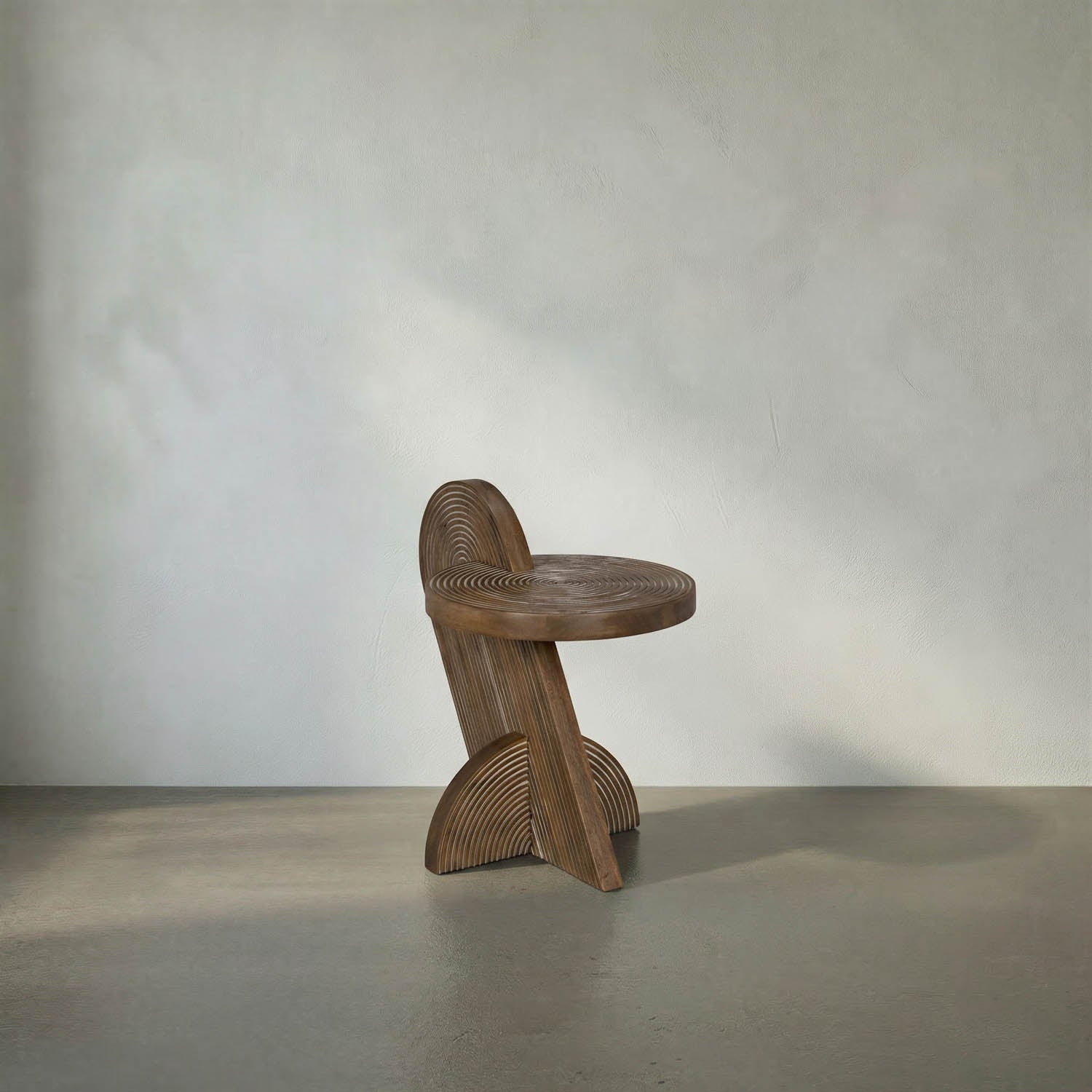 Saturn Side Table, Dark Walnut by Noir