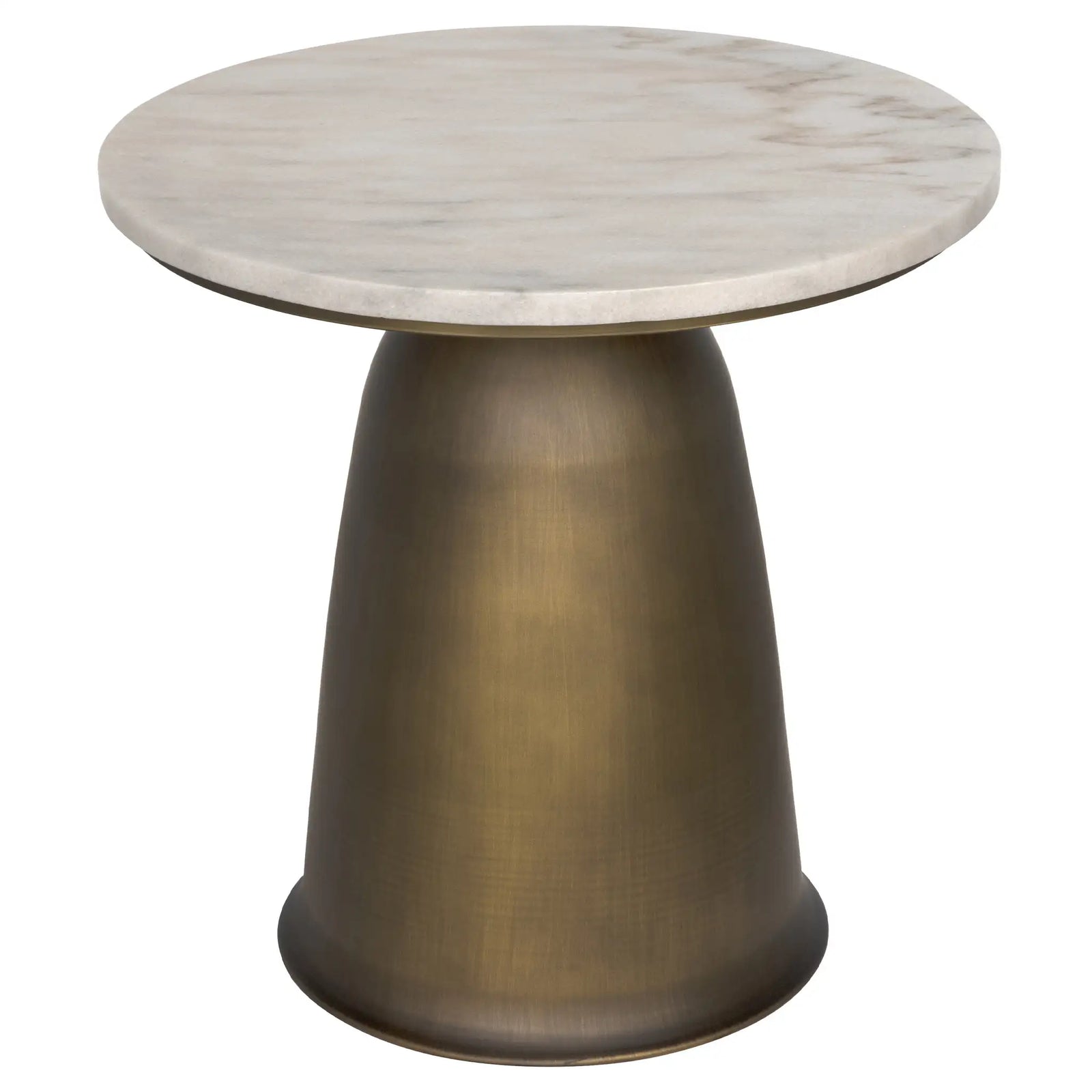Aiden Side Table, Aged Brass