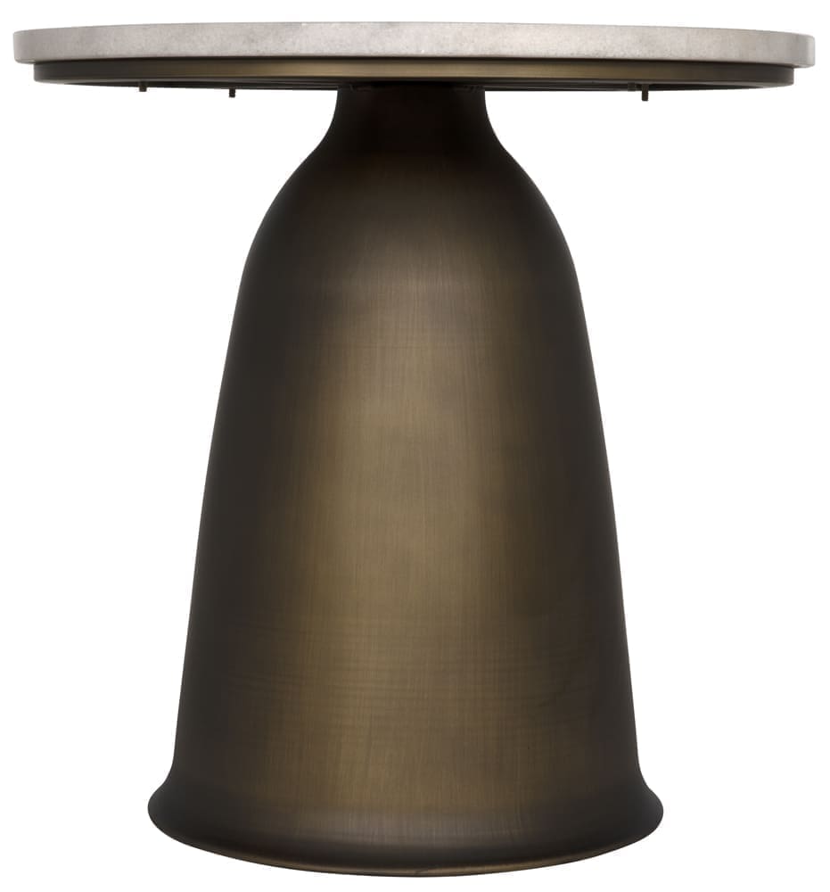 Aiden Side Table, Aged Brass