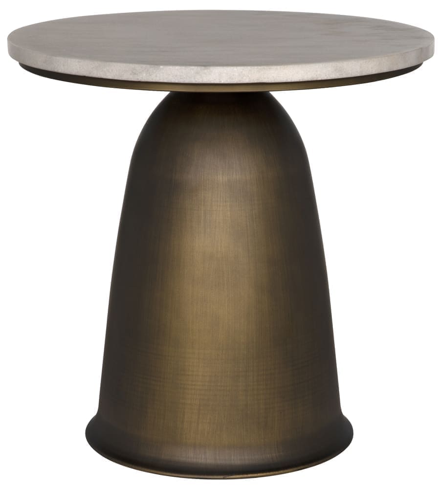 Aiden Side Table, Aged Brass