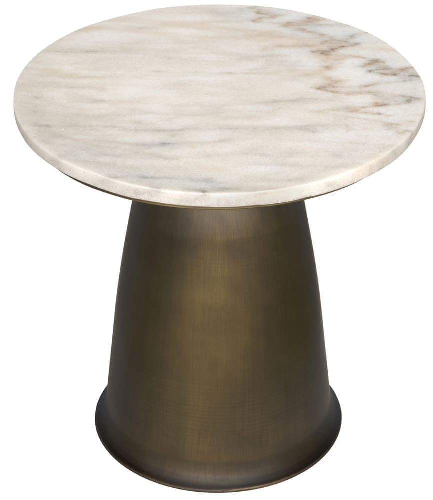 Aiden Side Table, Aged Brass