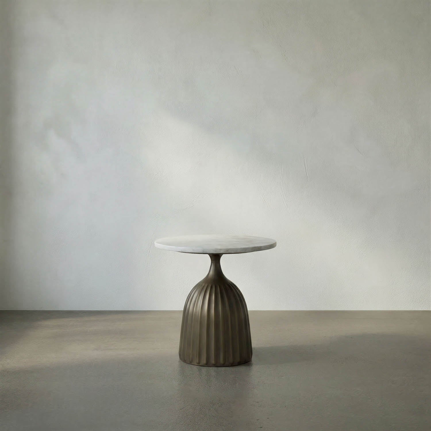 Samuel Side Table, Aged Brass by Noir