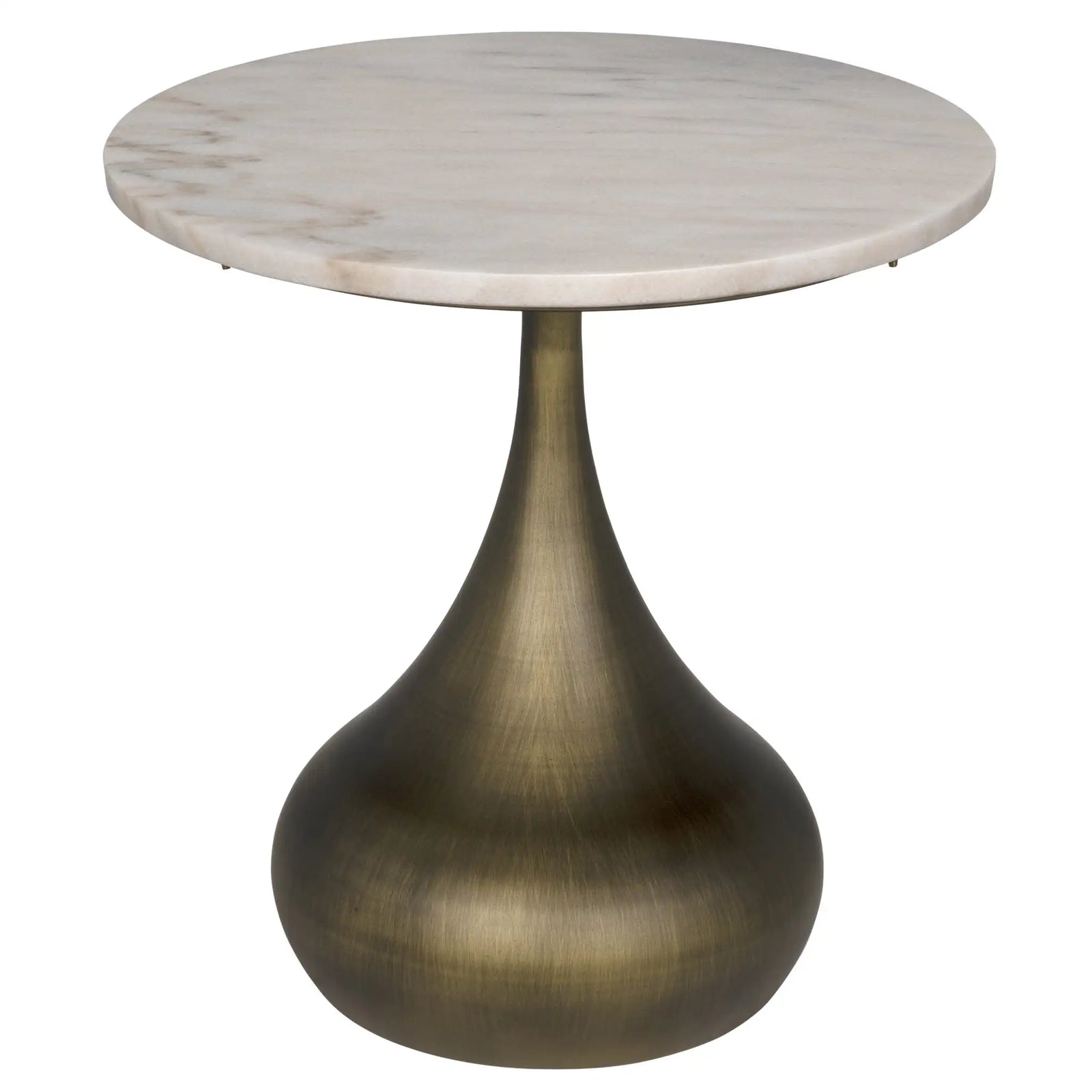 Mateo Side Table, Aged Brass