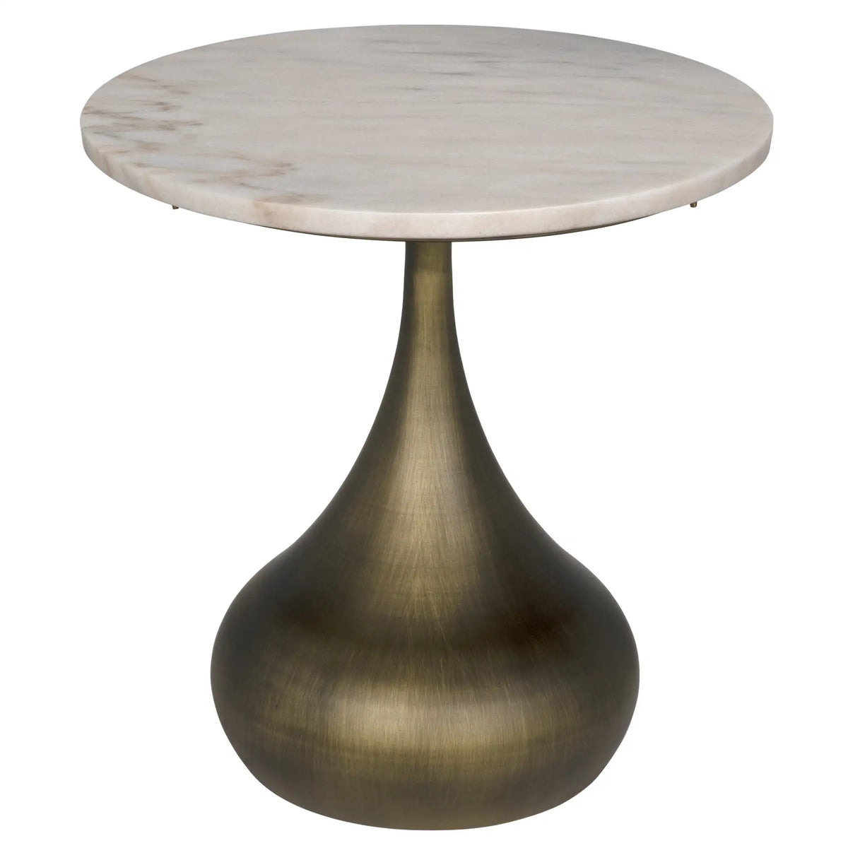 Mateo Side Table, Aged Brass