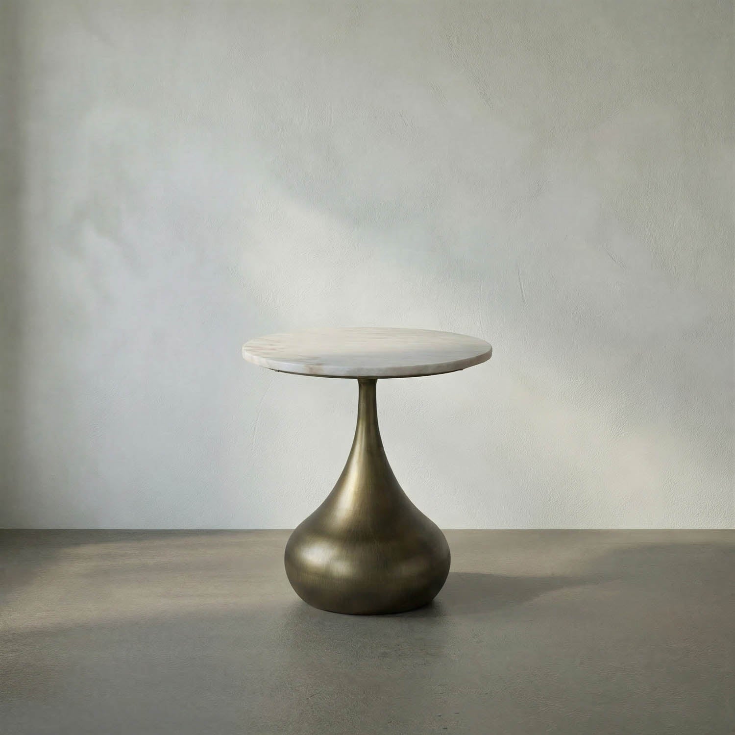 Mateo Side Table, Aged Brass by Noir