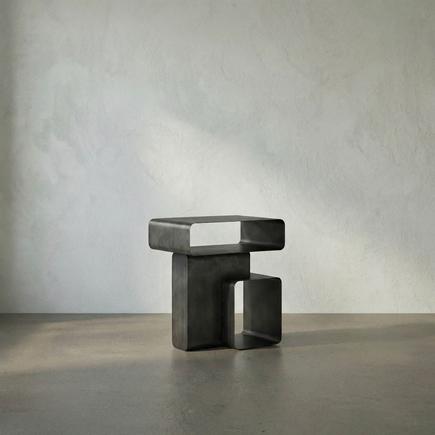 Danville Side Table, Gun Metal Finish by Noir