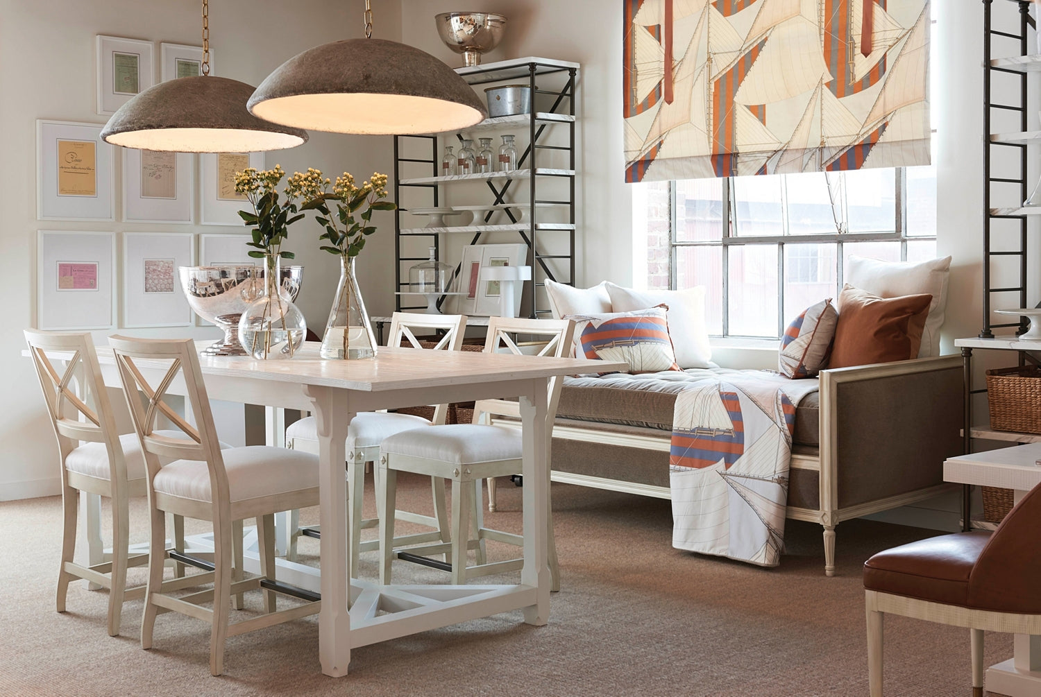 Trouvais Counter Stool in Beech Solids - Hickory Chair