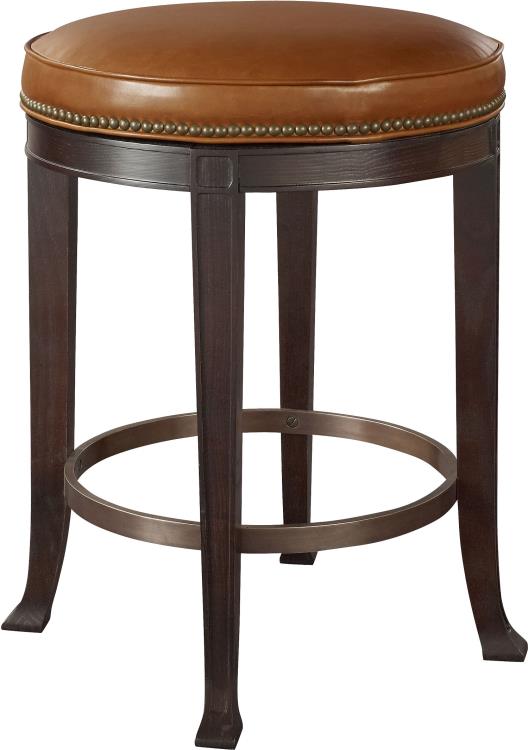 Newbury Swivel Backless Counter Stool