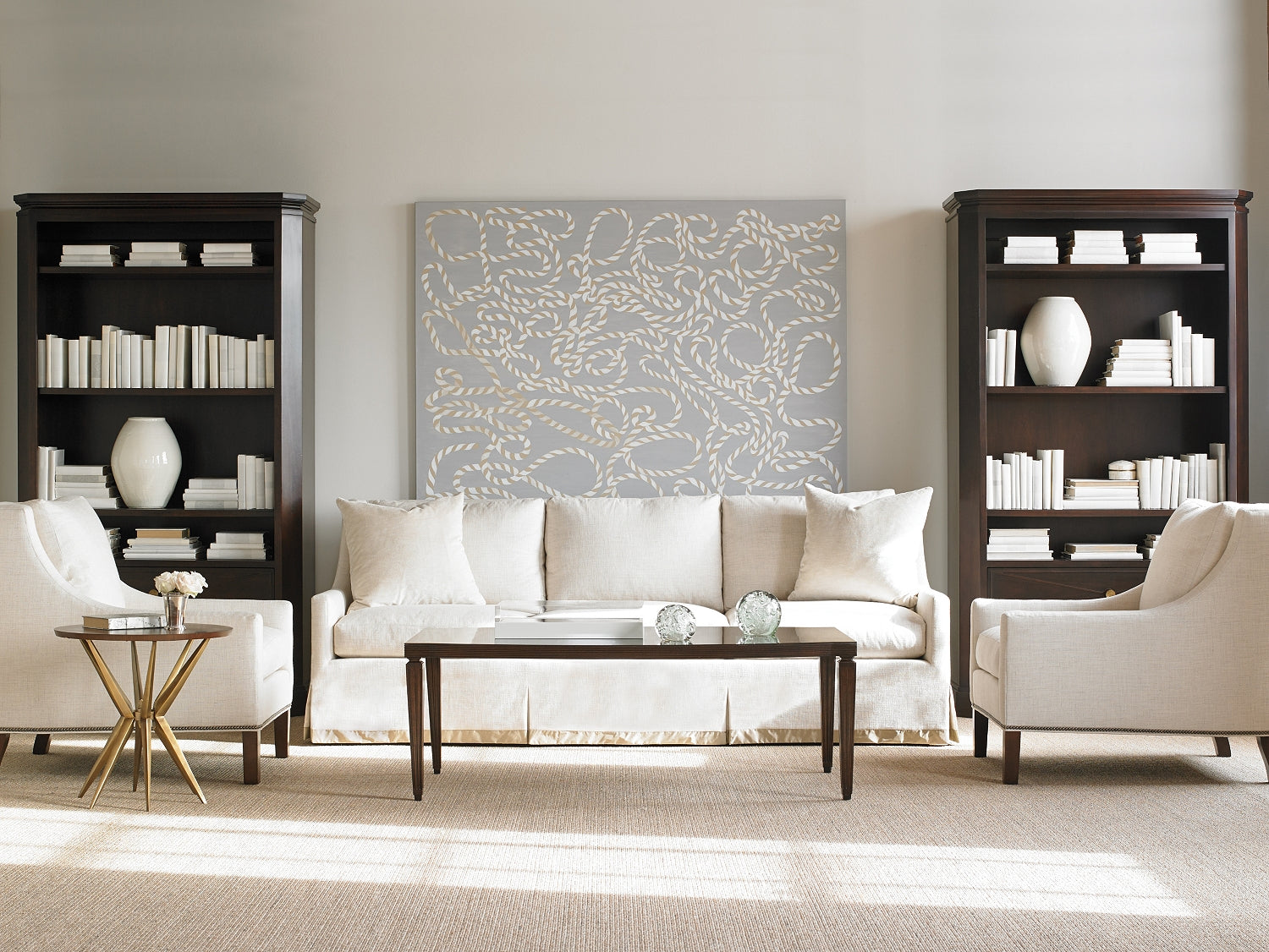 CHATHAM SOFA WITH SKIRT in Hardwood Mixed - Hickory Chair