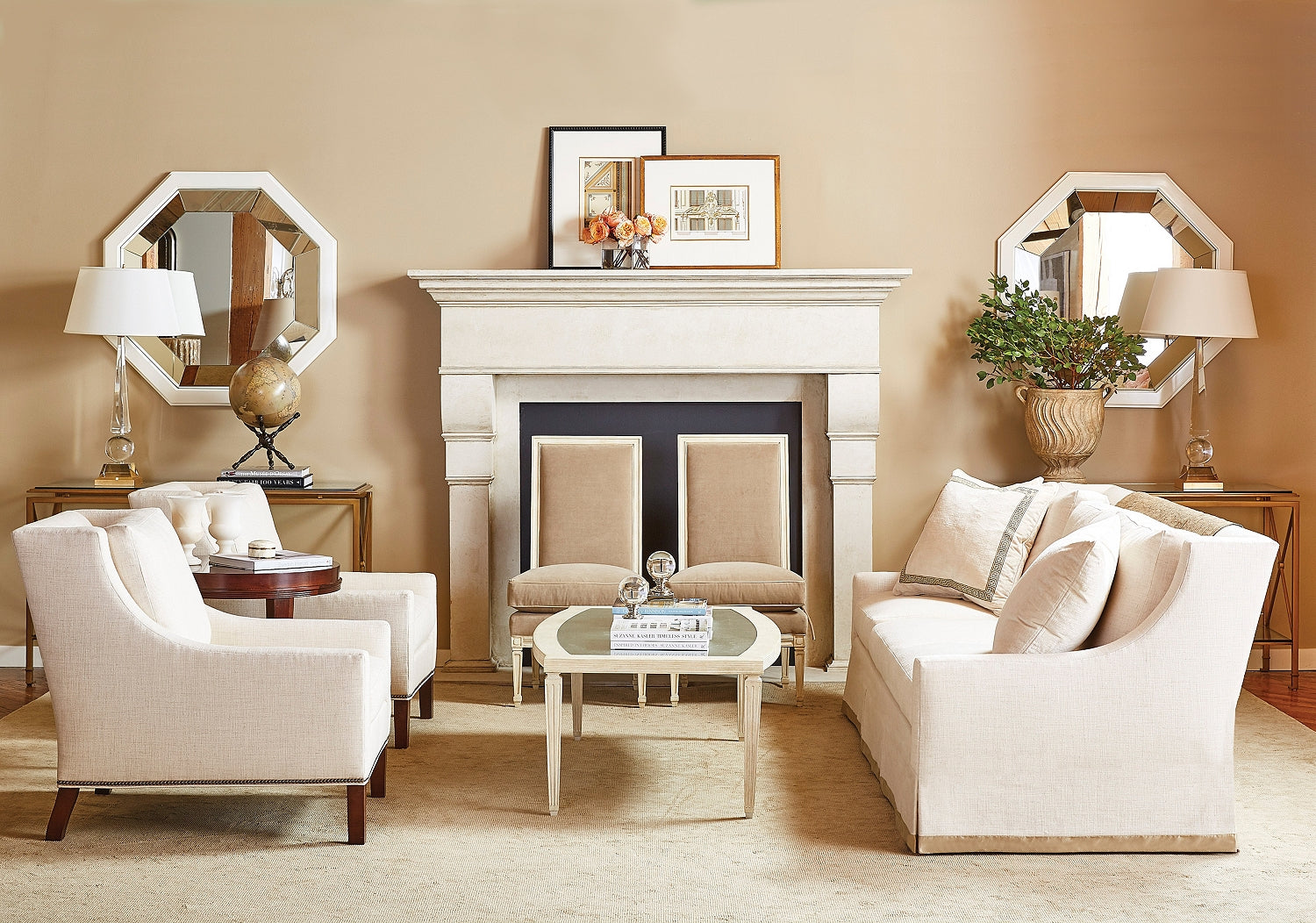 CHATHAM SOFA WITH SKIRT in Hardwood Mixed - Hickory Chair