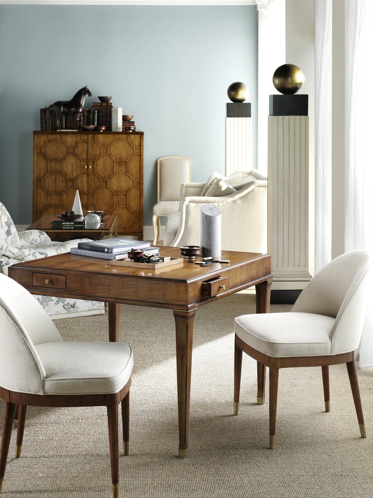 JULIEN GAME TABLE in Maple Solids, Anegre Veneers - Hickory Chair