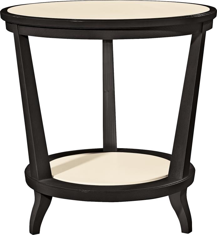Rye Round Side Table-Mahogany