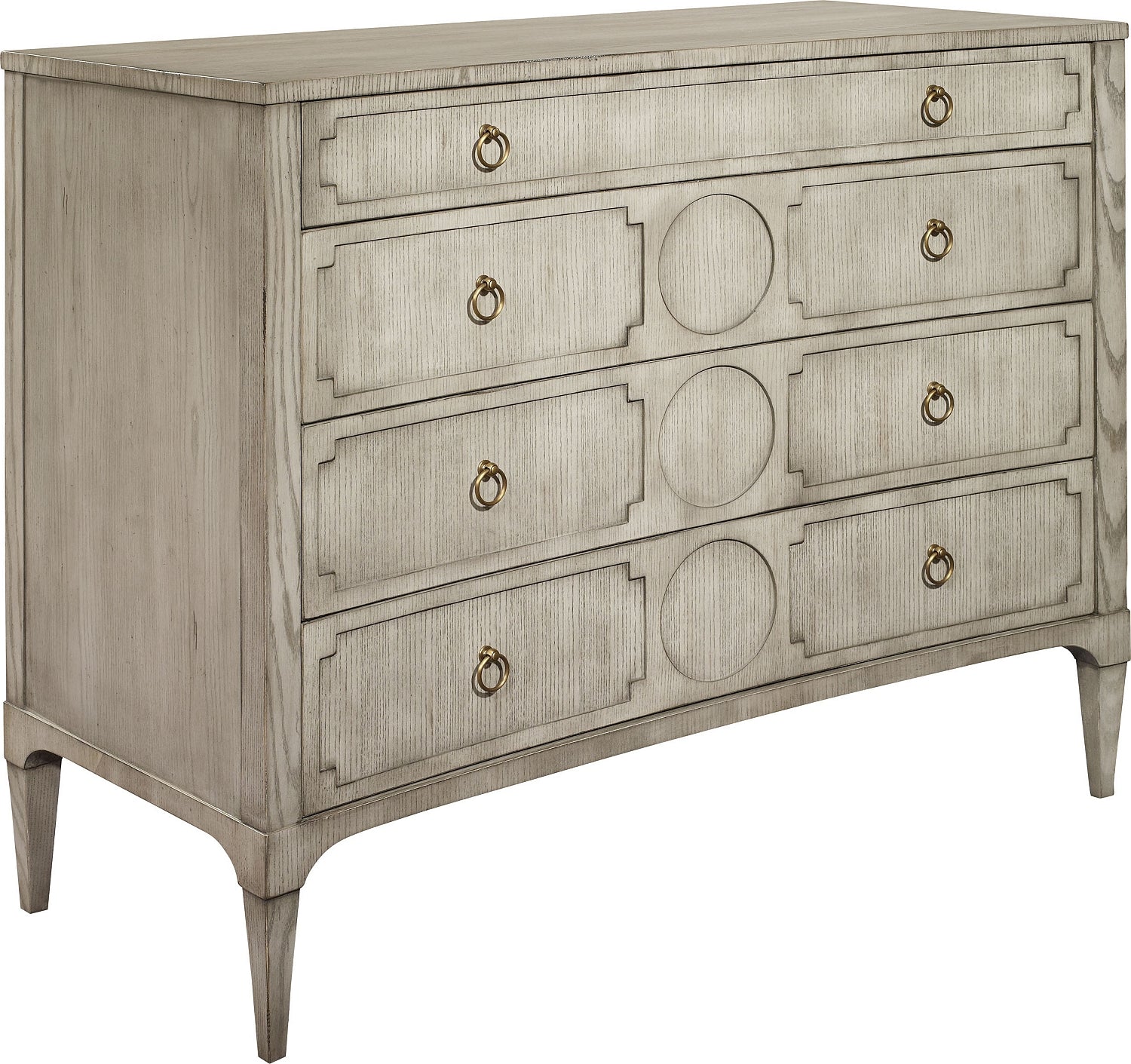 ARTISAN CURVED FRONT CHEST WITH DRAWER OVERLAY-ASH in Ash Veneers, Ash Solids - Hickory Chair