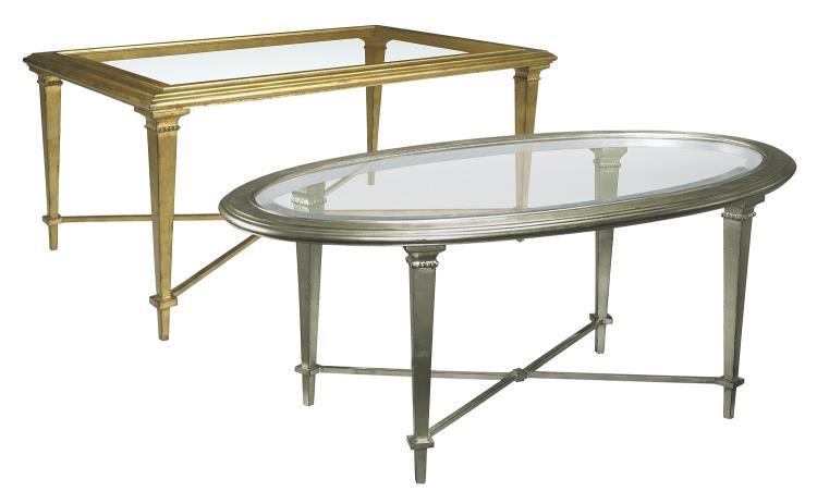 Bristol Oval Cocktail Table Gold Leaf