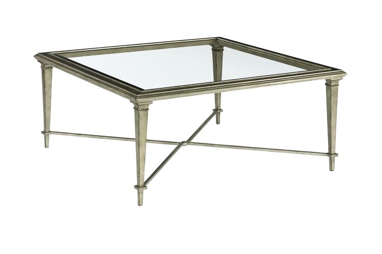 Bristol Square Cocktail Table Silver Leaf