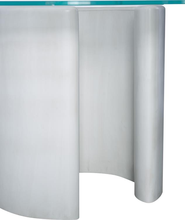 Ray Dining Table With 48" Dia Glass