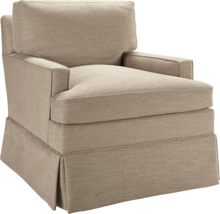 Silhouettes Chair With Narrow Square Arm (Kick Pleat)