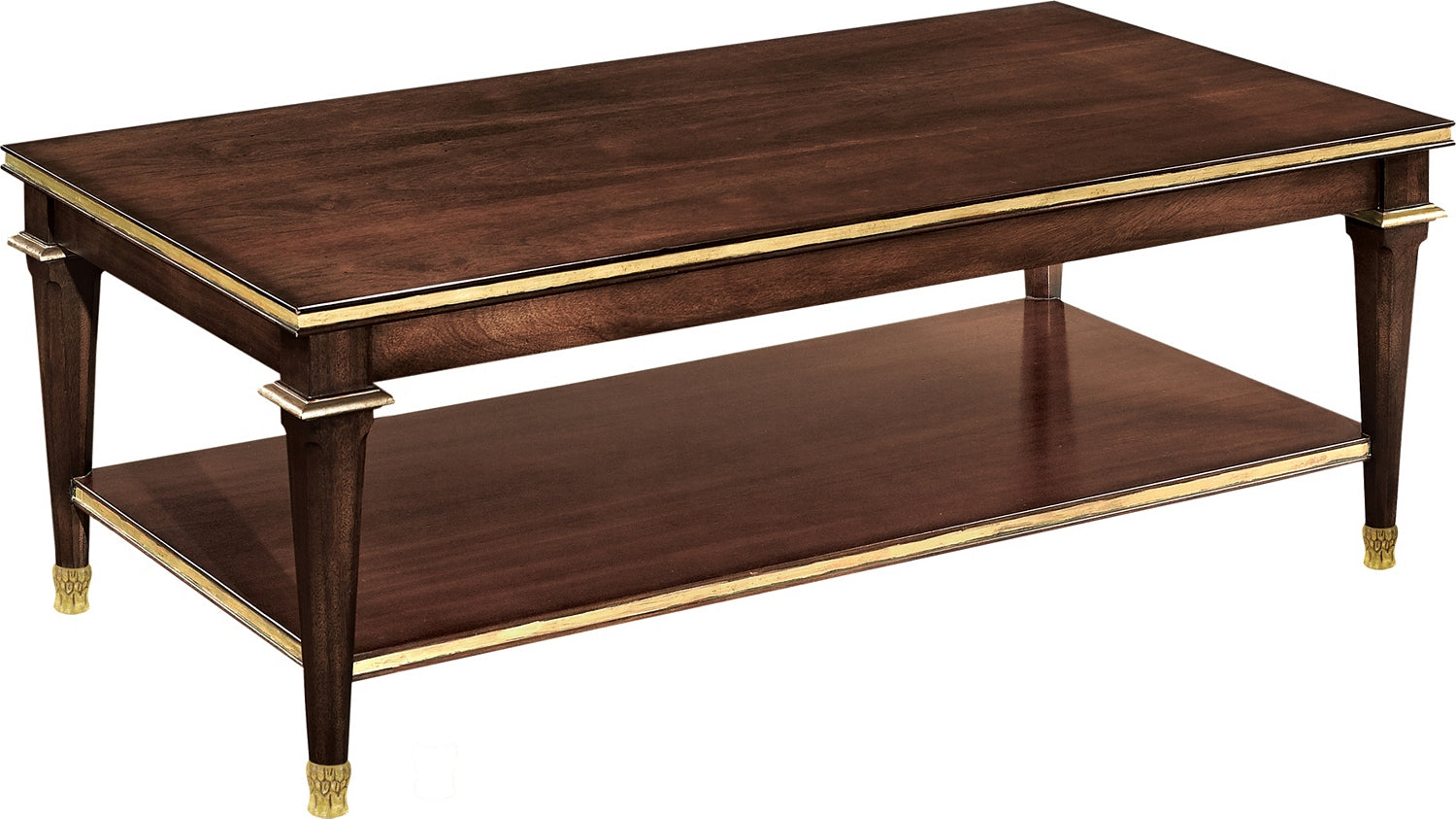 ASHE COCKTAIL TABLE in Mahogany Veneers, Mahogany Solids - Hickory Chair