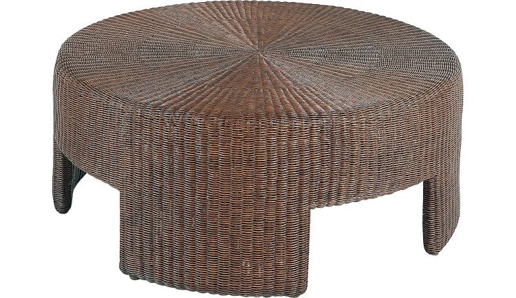 Wicker 48" Dia Cocktail Table