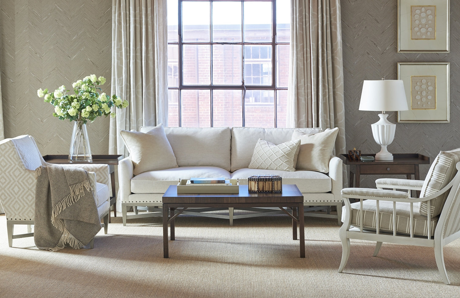 WILMINGTON LOUNGE CHAIR in Ash Solids - Hickory Chair