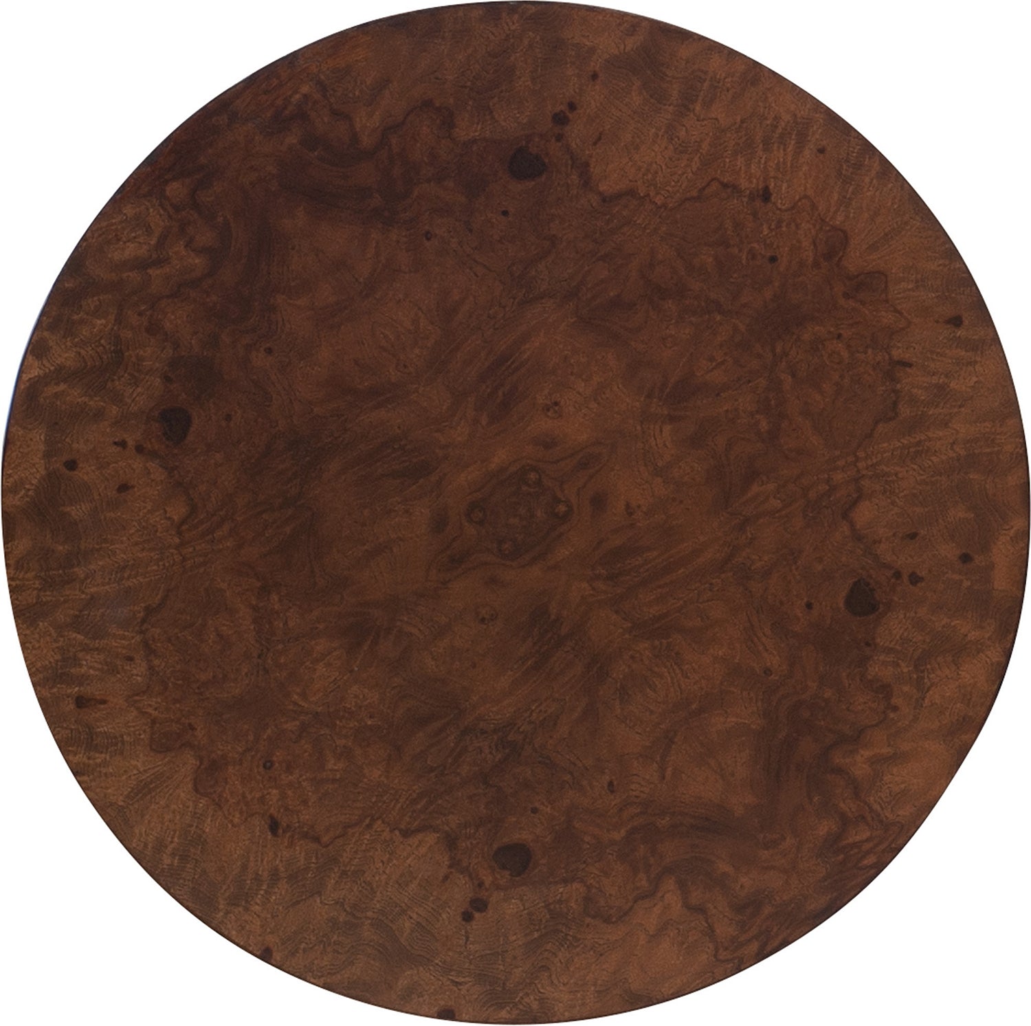 PERRIN SPOT TABLE in Olive Ash Burl Veneers, Maple Solids, Composite Materials - Hickory Chair