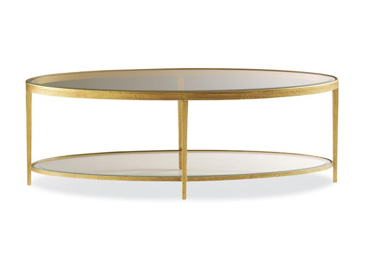 Jinx Brass Oval Cocktail Table – Coffee Tables by Maitland-Smith | Sutter & Vale
