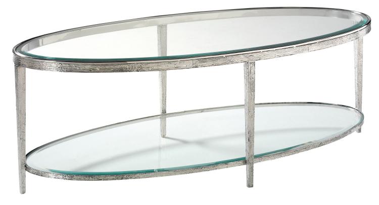 Jinx Nickel Oval Cocktail Table – Coffee Tables by Maitland-Smith | Sutter & Vale