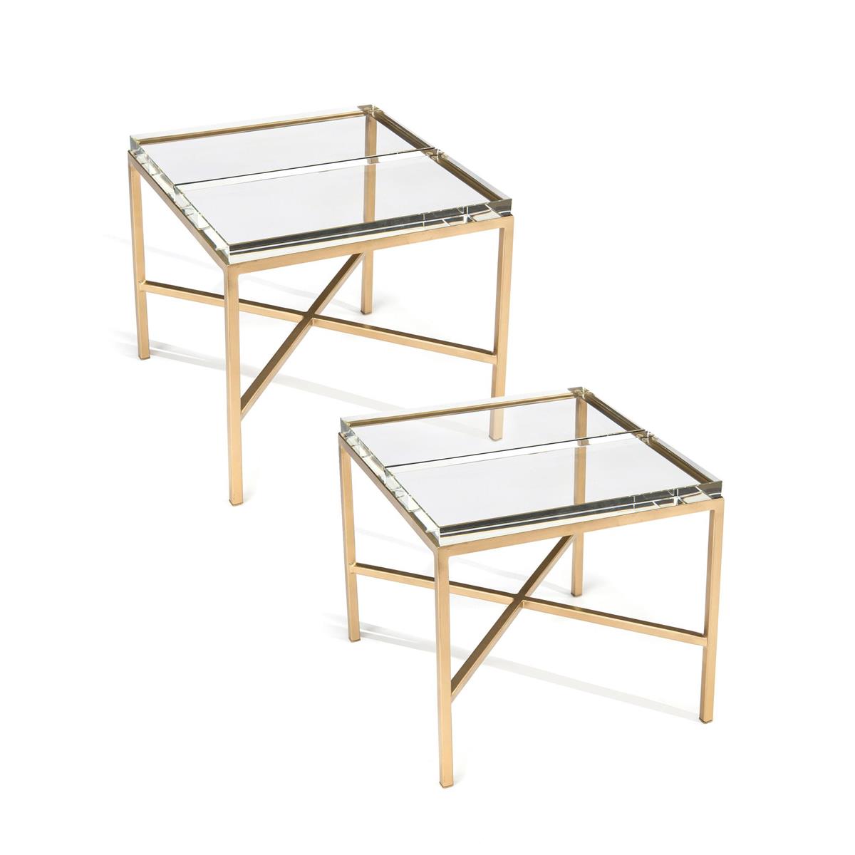 Double-Glass Block Bunching Table by John Richard | Sutter & Vale