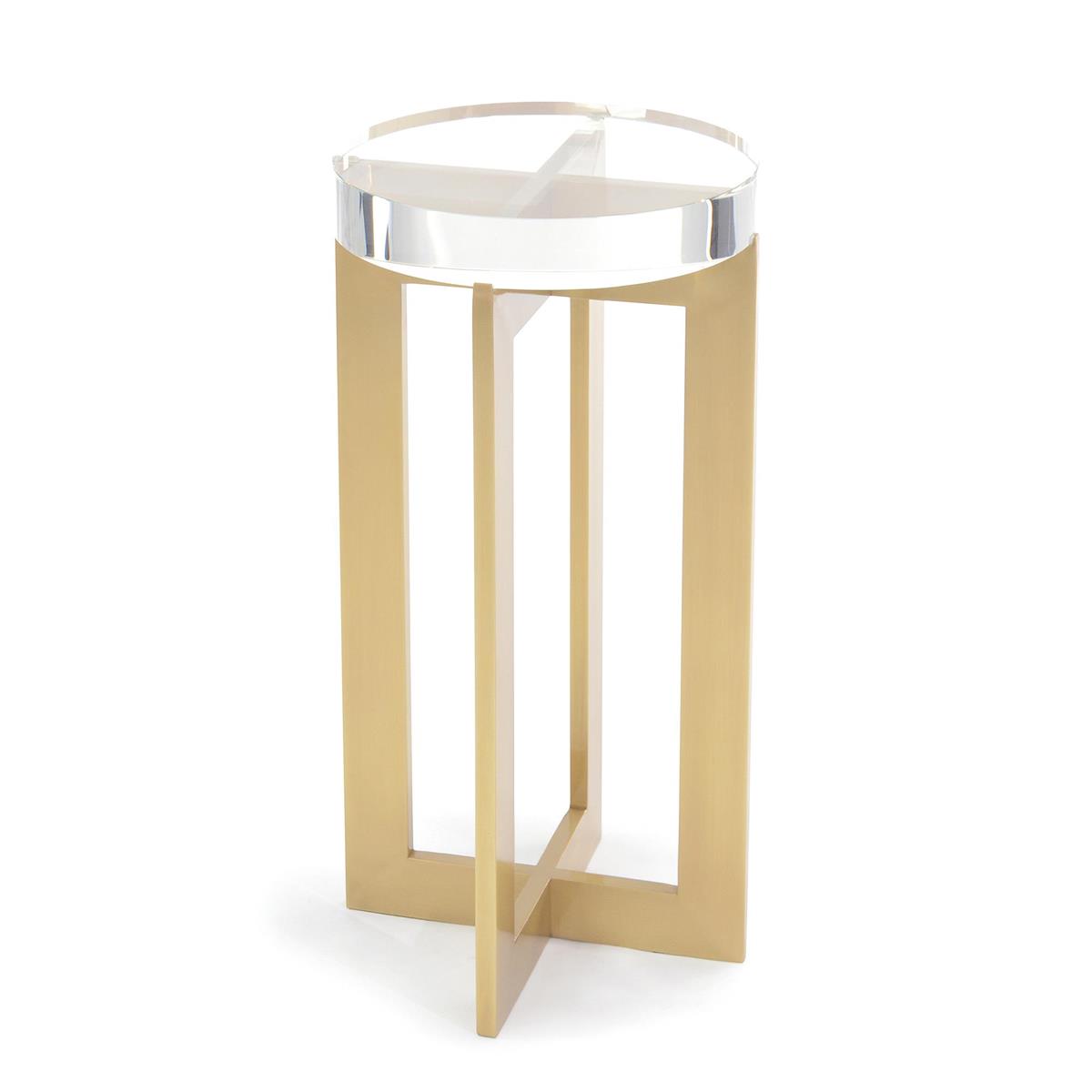 Brass And Crystal Martini Table by John Richard | Sutter & Vale